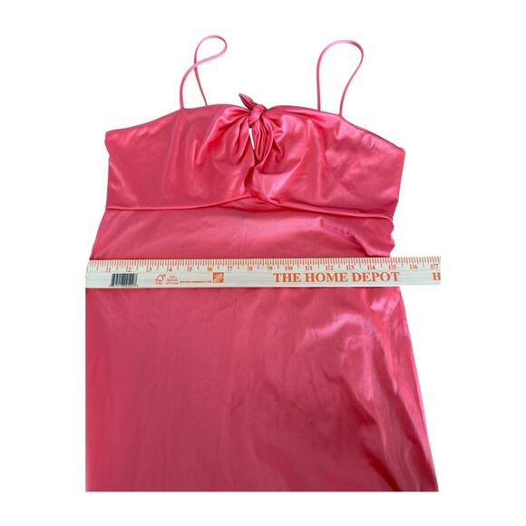 Annique Rosa Puleo Szule Maxi Night Gown Keyhole Cut Out Pink Coral Sz M - Picture 9 of 13